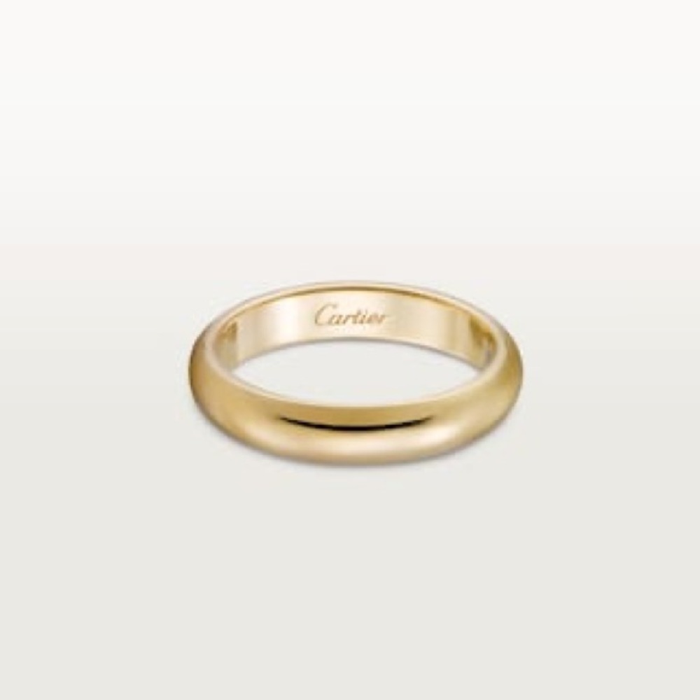 CARTIER 1895 18K GOLD WEDDING BAND RING IN 3.5 MM WIDTH - SIZE 59 MM - Picture 2 of 9